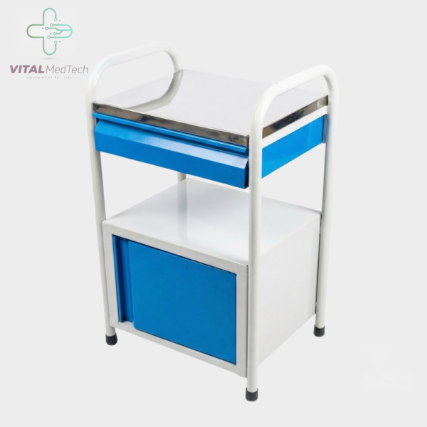 Bed Side Cabnit With Stainless Steel Top medical equipment Pakistan | VITAL MedTech
