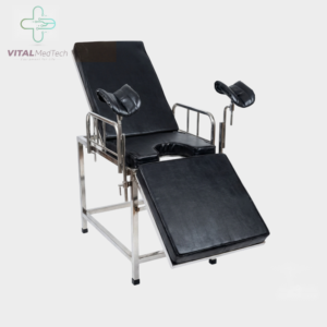 Full stainless steel Gynae Table with mattress and lithotomy poles. medical equipment Pakistan | VITAL MedTech