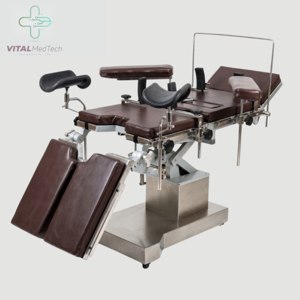 Manual premium OT Table with double arm  Fiber lithotomy poles medical equipment Pakistan | VITAL MedTech
